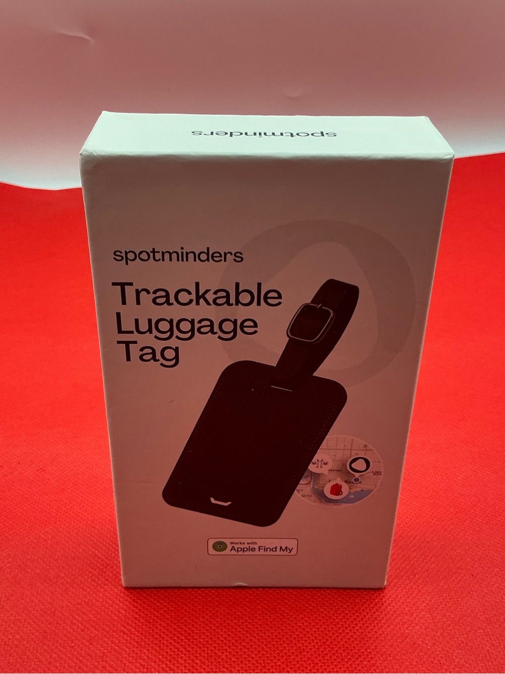 Black Trackable Luggage Tag - Works with Apple Find My